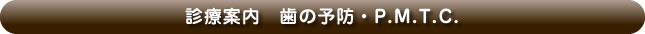 歯の予防・PMTC